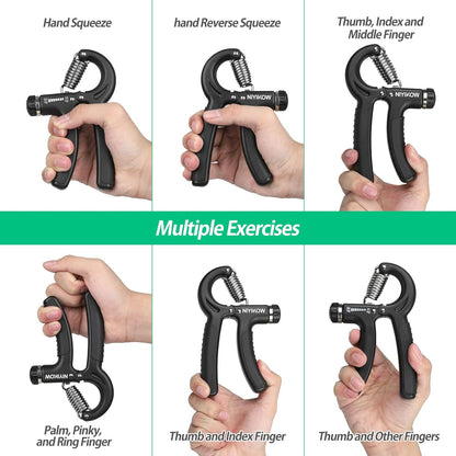  The Best MostComfortable Grip Strength Trainer, Hand Grip Strengthener, Adjustable Resistance 22-132Lbs (10-60Kg), Forearm Strengthener, Perfect for Musicians Athletes