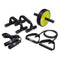  Nice And Simple Home Gym Kit, Includes Resistance Tube, Ab Wheel, Jump Rope and Push-Up Bars